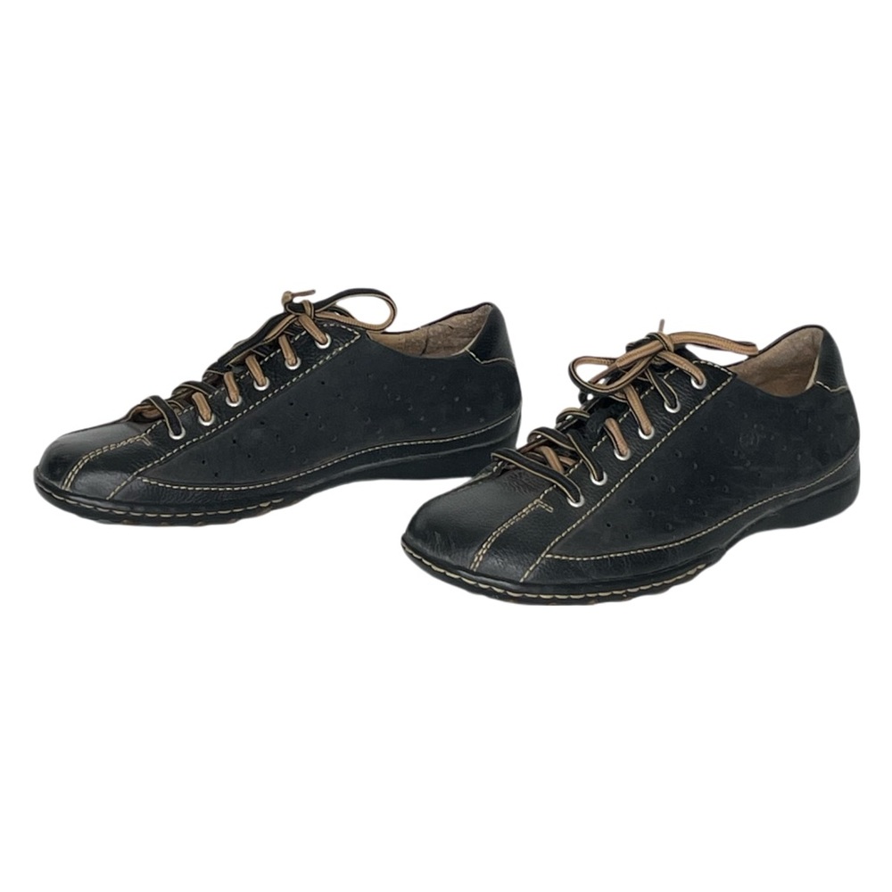 Born Womens Size 7 Hawkeye Black Leather Lace Up Shoes - Picture 5 of 13